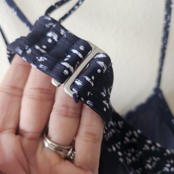 Athleta Women's Navy Taza Kaimana Ruched Bikini Top Size 34BC. - Picture 7 of 10